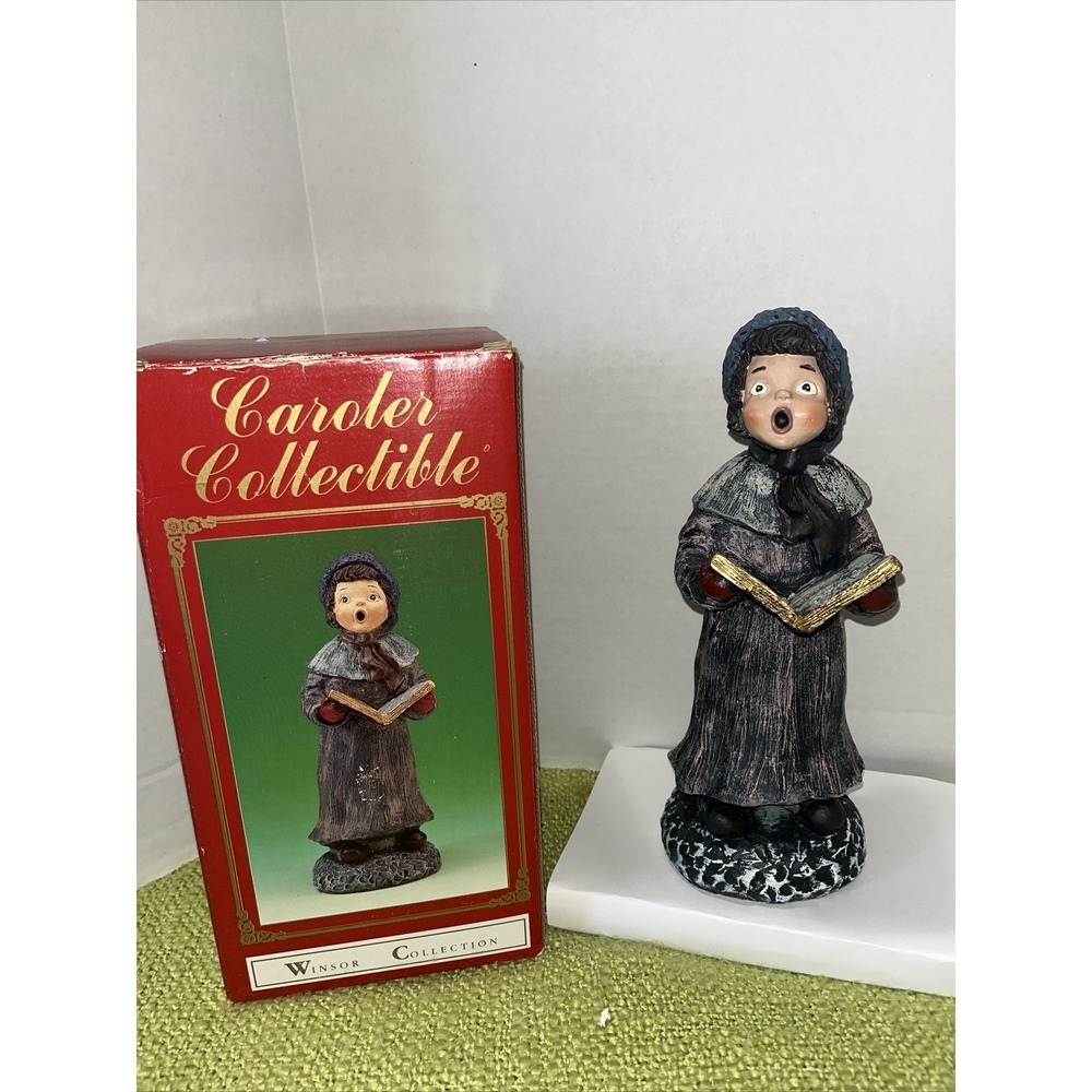 Vintage Windsor Collection Girl Caroler 1980s 11" Tall‎